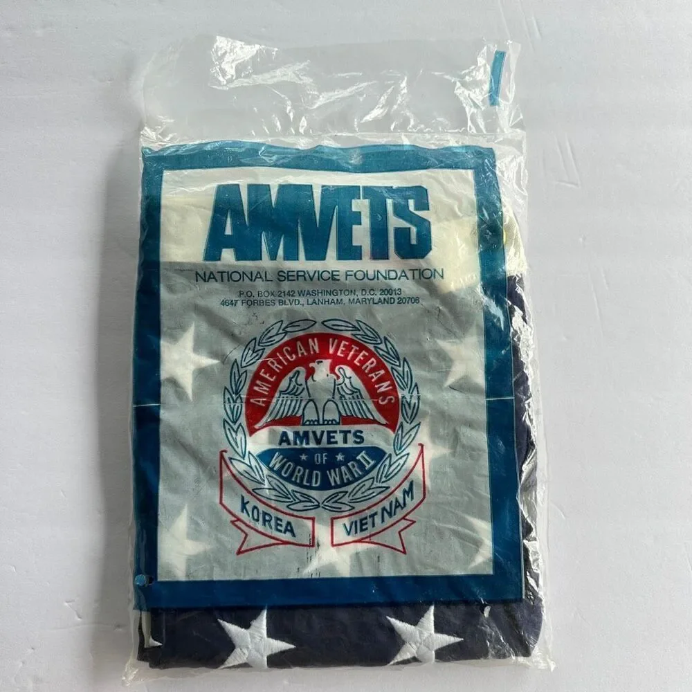 AMVETS American Flag by Valley Forge Flag Co.- new in package